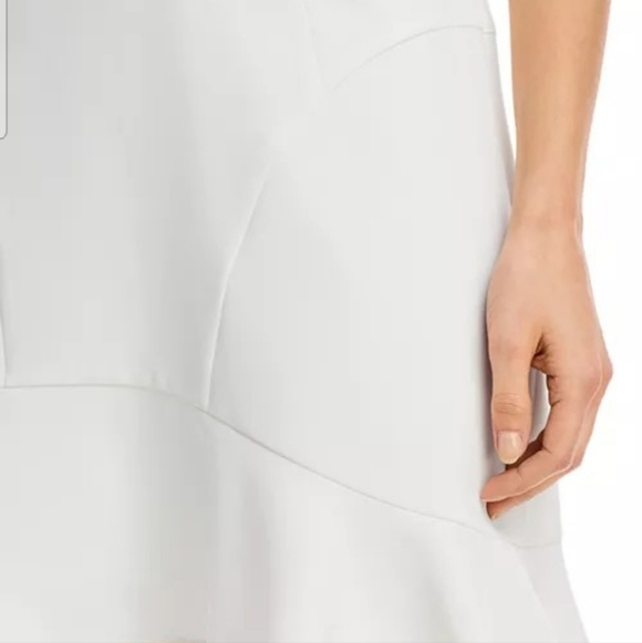 Aidan by Aidan Mattox Crepe Bradil Body Con Fitted Cocktail Mini Dress - Picture 3 of 16